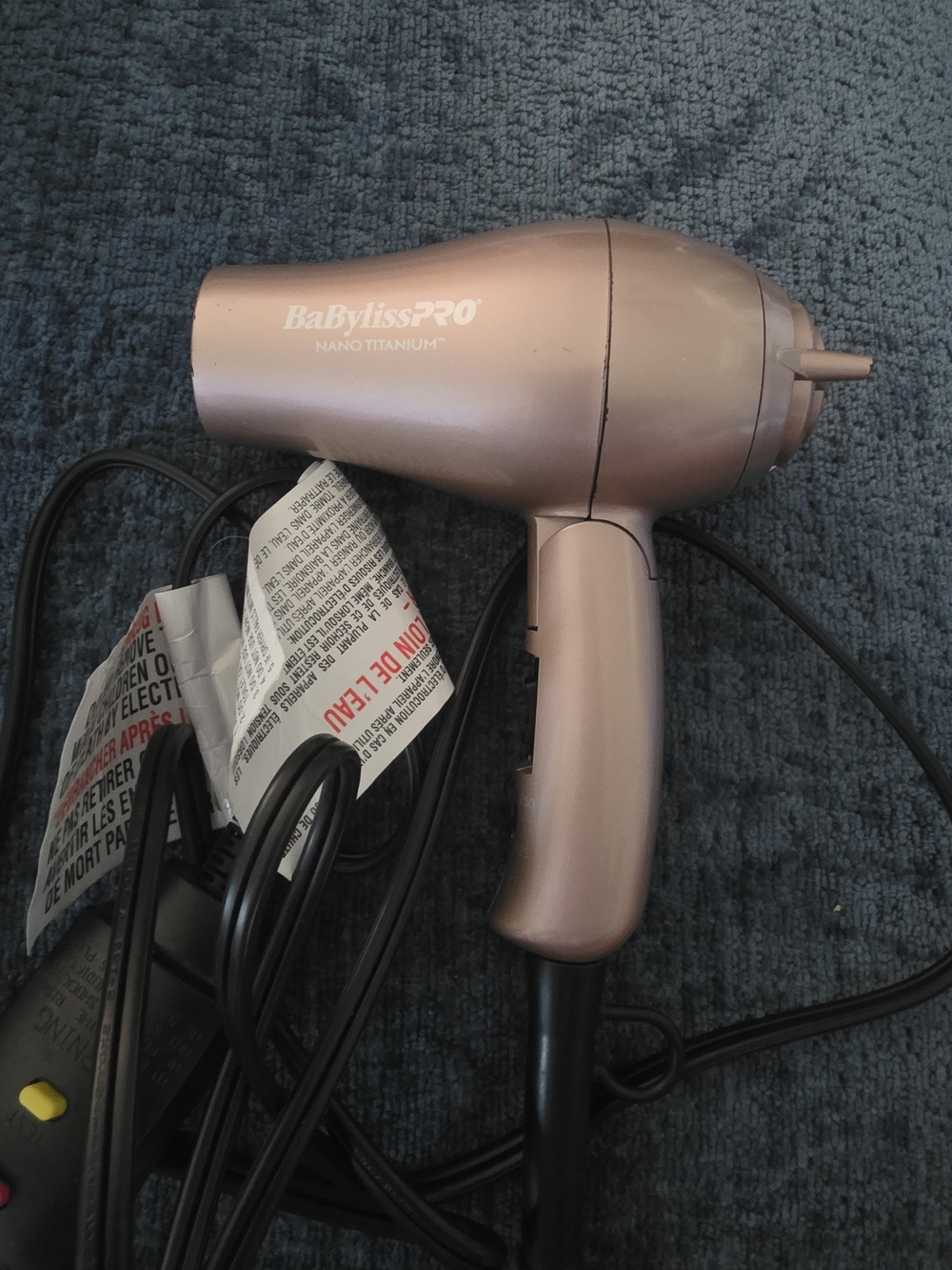 BaBylissPRO Nano Titanium Compact Hair Dryer in Rose Gold